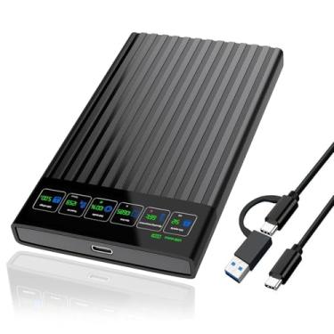 Imagem de HWAYO Disco rígido externo portátil de 2,5 polegadas 500 GB com tela LCD HD USB3.1/3.2 armazenamento HDD tipo C para PC, desktop, laptop, Mac OS, Xbox One, PS4, PS5