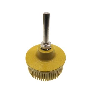 Imagem de Disco de cerdas de 2 polegadas, escova abrasiva de borracha, roda de polimento com haste de 1/4 de polegada, disco de remoção de revestimento de junta para metal, grão 80