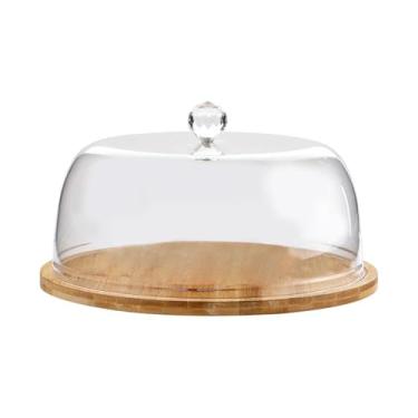 Imagem de WeiLaiKeQi Suporte para bolo com tampa, bandeja de servir, travessa multifuncional para servir, prato de servir sobremesa, display de sobremesas para, Style a