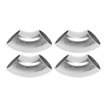 Imagem de Motoforti 4 peças 90 graus curva mandril cotovelo carro modificado tubo de escape tubulação 201 espessura 1,5 mm/16GA 22x55x1,5 mm 201 aço inoxidável 201 4 peças