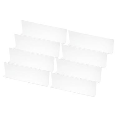 Imagem de PATIKIL Pacote com 8 divisórias de prateleira para organização de armários, 40 x 4,6 x 11,6 x 12 cm, prateleiras de armário de cozinha, bloqueador sob a cama para quarto, cozinha, escritório,