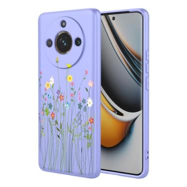 Imagem de HTXWXJC Capa de telefone para Realme 11 Pro Plus, capa Realme Narzo 60 Pro, capa Realme 11 Pro, capa macia de TPU flexível à prova de choque capa macia com padrão de flores para Realme 11 Pro+ Plus