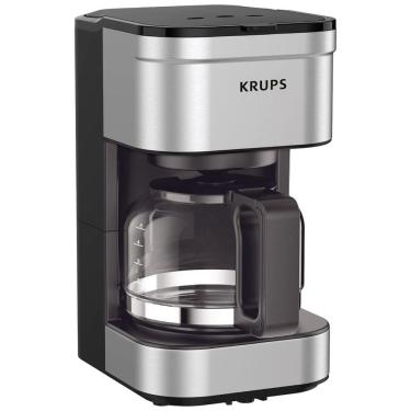 Imagem de Cafeteira Elétrica Programável Até 5 Xícaras Aço Inoxidável Antigotejamento Cor, KRUPS KM202850, Prateado