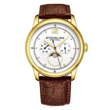Imagem de Relógio Masculino Stuhrling Celestia 898 Quartzo 39mm, Marrom