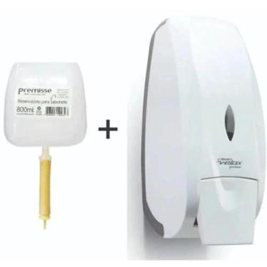 Imagem de Saboneteira de abastecer clean velox -  branca  800ml - ROHS