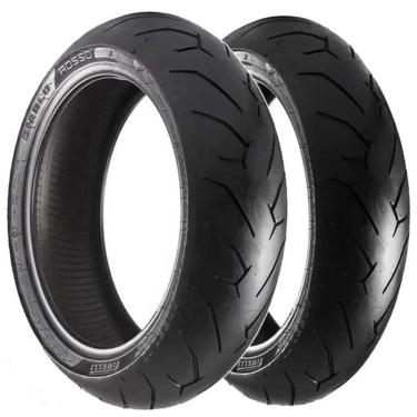 Imagem de Par De Pneu Cbr600f 190/55Zr-17 75W + 120/70Zr-17 Diablo Rosso Ii Tl 58W Hornet Cb1000