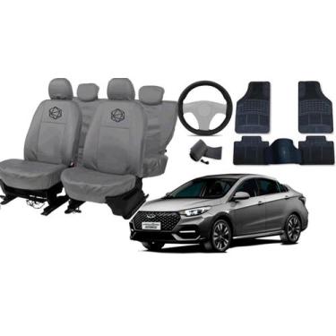 Imagem de Jogo de capa couro cinza Arrizzo 6 Pro 2022 a 2024 com encaixe perfeit