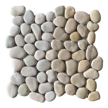 Imagem de Revestimento Seixo Telado Areia 30x30cm Premium Pedra Natural  para Pa
