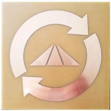 Imagem de Placa Grafico Prosperador G 15x15cm - Radionica Radiestesia - Dhonella