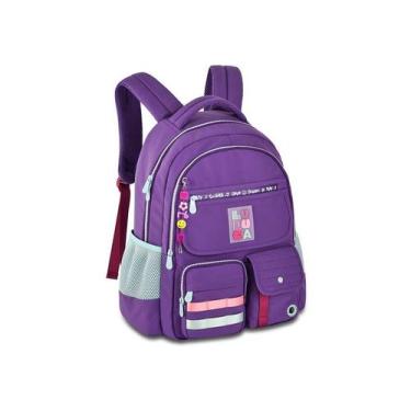 Imagem de Mochila Costas Juvenil Escolar Luluca Oirignal Lilás Lu24600 - Clio St