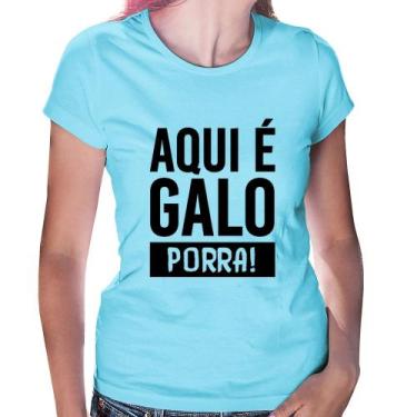 Imagem de Baby Look Aqui é galo  - Foca na Moda, Azul bebê, GG