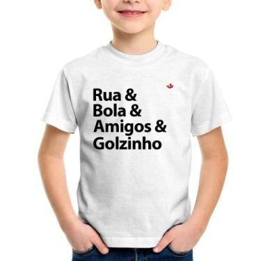 Imagem de Camiseta Infantil Rua & Bola & Amigos & Golzinho - Foca na Moda, Branc