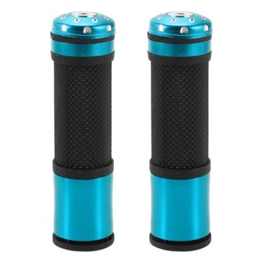 Imagem de Motoforti 22 mm 15/40.6 cm 24 mm Capa universal para guidão de motocicleta de liga de alumínio de borracha para motocicleta, scooter, bicicleta, quadriciclo, preto, azul, 1 par