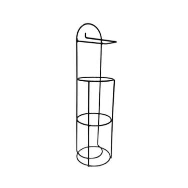 Imagem de Suporte Papel Higiênico De Chão Em Ferro Cor Preto 4 Rolos - Multi Met