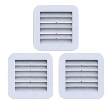 Imagem de Kit 3 Grades Ventilação Quadrada Encaixe 13x13 Exaustores - MARELAGO