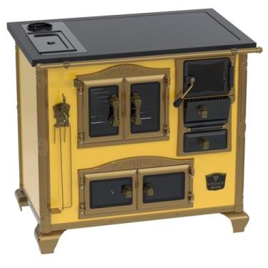 Imagem de Fogao a Lenha N 2 Imperador Vitreo Premium Caldeira Amarelo SE