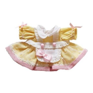 Imagem de Generic Trajes de vestido de princesa de boneca de pelúcia para meninas, vestir roupas de boneca de garotas , Amarelo