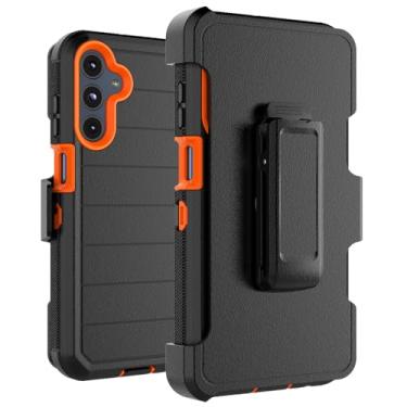 Imagem de Takfox Capa para celular Galaxy A16 5G, capa para celular Samsung A16 5G com clipe de cinto com [protetor de tela embutido] Capa protetora resistente, resistente, à prova de choque, à prova de poeira,