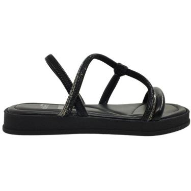 Imagem de Sandália Feminina Papete Flatform Casual Dia a Dia Passeio com Strass Calce Fácil Conforto Dakota Y8621