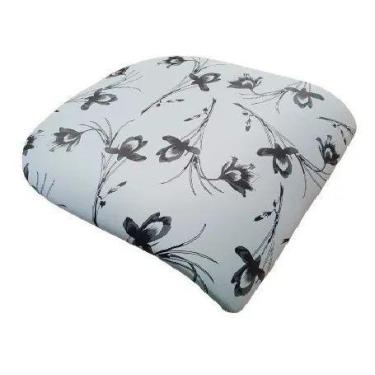 Imagem de Kit 4 Assentos Cadeira 40cm Anatômico - Moveraço, Branco Floral