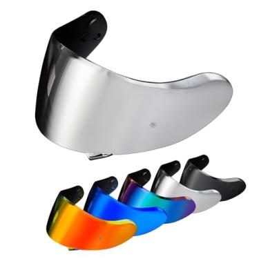 Imagem de PSLER Neotec 2 Viseira - Capacete Neotec 2 Viseira matizada Proteção UV Neotec 2 Proteção Facial Substituição para Neotec 2 CNS-3, Prata Profunda Espelhada