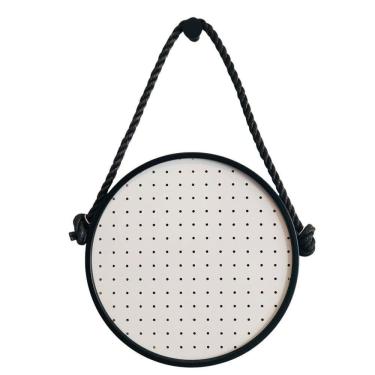 Imagem de Pegboard Adnet Branco Corda Preta Fundo Branco 40Cm