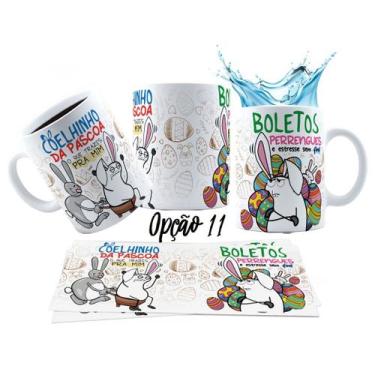 Imagem de Caneca 325ml Gino Páscoa Toma chocolate pra acalmar esse teu estresse 