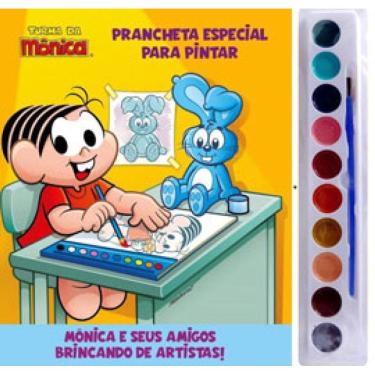 Imagem de Turma Da Mônica - Prancheta Especial Para Pintar Com Aquarela - Mônica