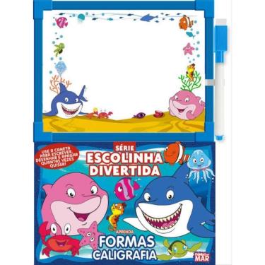 Imagem de Fundo Do Mar Série Escolinha Divertida - Aprenda Formas Caligrafia