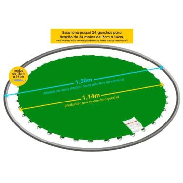 Imagem de Lona para Pula Pula 1,50m PapiBrink - Cores Lisas Sem Emenda, Verde