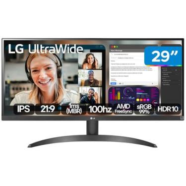 Imagem de Monitor LG 29" Full HD 100Hz 1ms 29WQ500B-B IPS LED HDMI DisplayPort, 