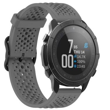 Imagem de Lamshaw Pulseira esportiva Wahoo ELEMNT Rival de liberação rápida, compatível com smartwatch Wahoo ELEMNT Rival (cinza)