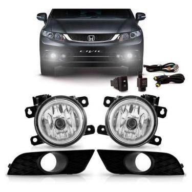 Imagem de Kit farol milha neblina honda civic 2015 2016 com grade - SP ACESSÓRIO
