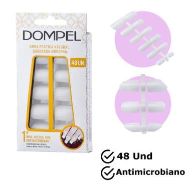 Imagem de 48un Unha Postiça Realista Natural Manicure Moderna Antimicrobiano Dom