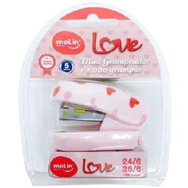 Imagem de Grampeador Molin Love Mini 1000 Und Grampos 26/6 17547