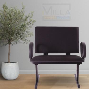 Imagem de Cadeira Escritório Obesos Até 200KG Com Braços Corsa Longarina Reforçada