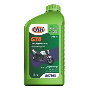Imagem de Óleo Lubrificante Motor 4T - 1 Litros 20w50 sl Unigt4 Moto Gt4 - Uni