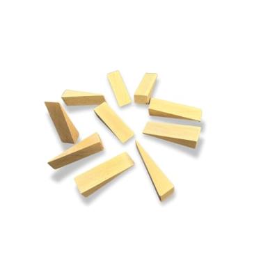 Imagem de Tolux Cunhas de madeira, cunha de madeira, cunha de madeira de faia, batente de porta de madeira, ferramenta prática em carpintaria, construção e vários projetos DIY, tamanho 90 x 30 x 25 mm / 3,54 x