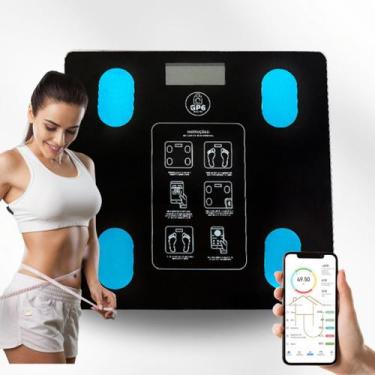 Imagem de Balança Digital Corporal Bioimpedância Aplicativo Bluetooth - THIKA