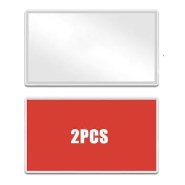 Imagem de Pacote com 2 espelhos de maquiagem com viseira solar, espelho de maquiagem autoadesivo para carro de aço inoxidável para viagens de veículos, painel automotivo, encosto de assento, caminhão, SUV