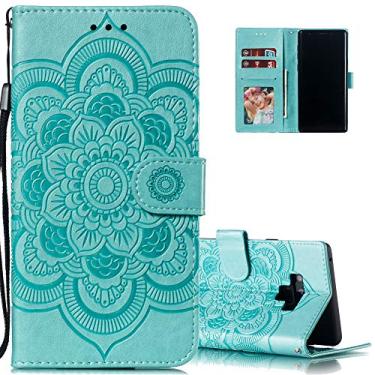 Imagem de LEECOCO Capa para Samsung Note 9 Mandala Embossing Luxury PU Leather Flip Notebook Carteira Estilo Livro Suporte Magnético Slot para Cartão Folio Bumper Capa de Proteção para Samsung Galaxy Note 9