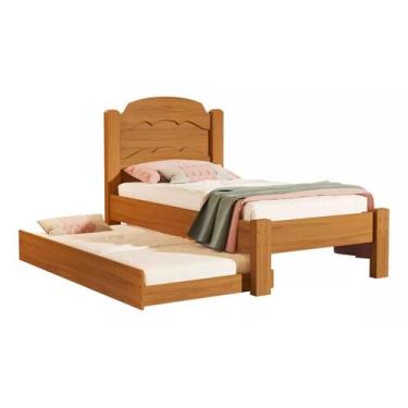 Imagem de Cama Solteiro Padrão 188x90 Cm com Auxiliar MDF Resistente Confortável