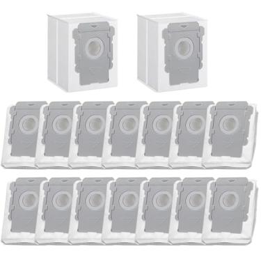 Imagem de Omiracle Pacote com 16 sacos de vácuo compatíveis com iRobot Roomba i3+, i4+, i5+, i6+, i7+, i8+, j5+, j6+, j7+, j8+, j9+, s9+, sacos de substituição para eliminação de sujeira para modelos Roomba
