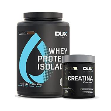 Imagem de Kit 1 Whey Isolado 900g Sabor Chocolate + Creatina Creapure 300g - Dux Nutrition
