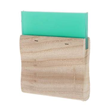 Imagem de dailymall espátula de serigrafia com cabo de madeira, raspador de tinta de serigrafia, lâmina de borracha para - verde 10 cm