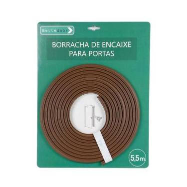 Imagem de Borracha De Encaixe Frontal Para Portas Marrom 5,5M - Belledoor