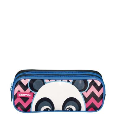 Imagem de Estojo 2 Compartimentos Sestini Plus Panda Colorido Sestini-Feminino