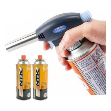 Imagem de Maçarico Portátil Para Solda + 2 Spray Refil De Gás Butano - top chefe