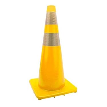 Imagem de CUTPOIY Poste de barreira 1 peça de postes de estacionamento barreiras de estacionamento amarelo japonês branco cone entrada de garagem poste de segurança poste de segurança para entradas hotéis poste