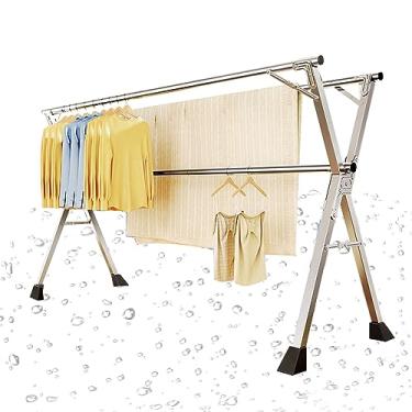 Imagem de CUTPOIY Prateleiras de secagem de roupas dobráveis para lavanderia, organizador de lavanderia, rack de roupas pesadas, prateleiras de secadora de roupas para lavanderia ao ar livre (240 cm/94 pol)